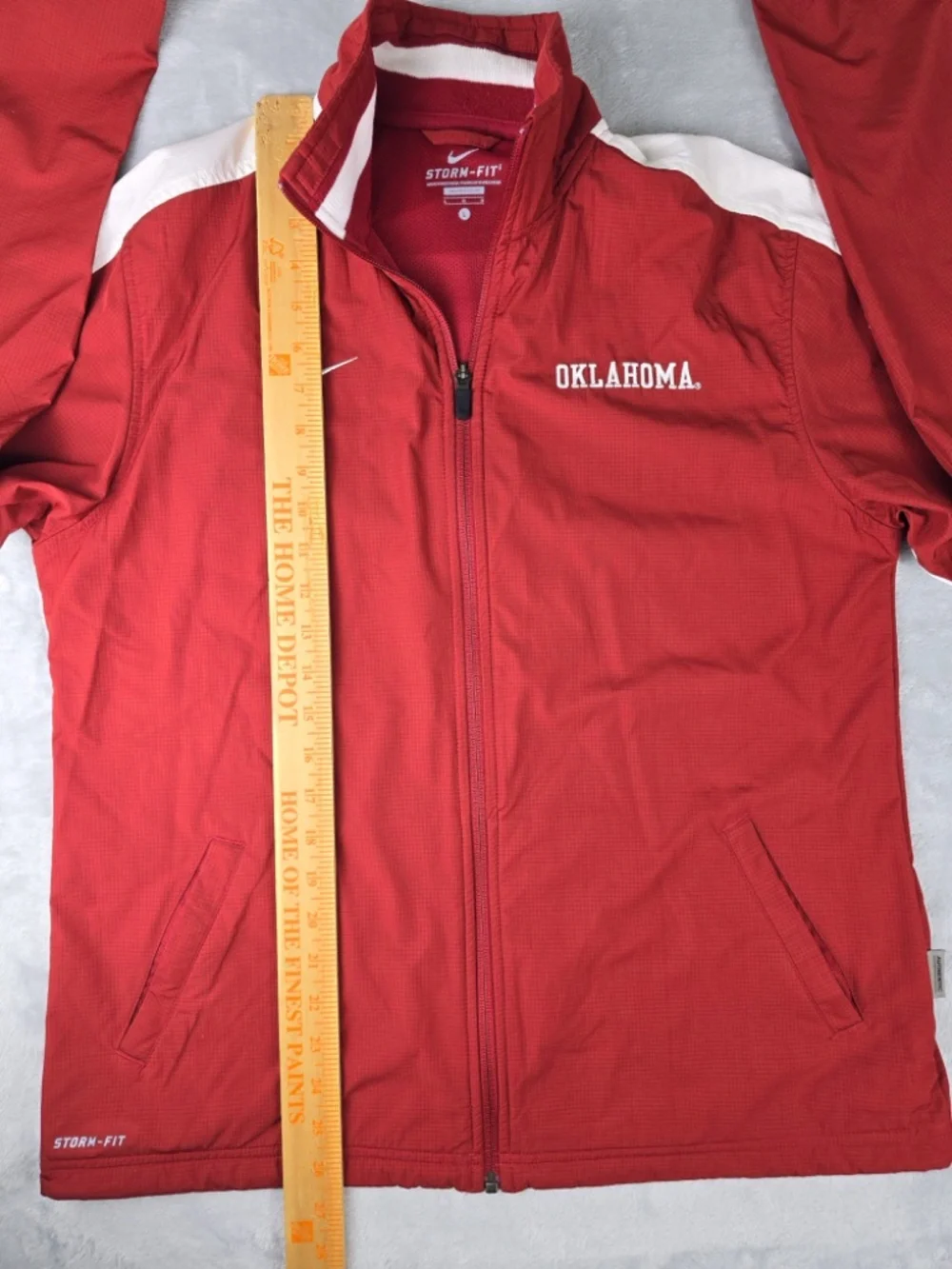 VTG Nike Team Oklahoma Sooners Storm-Fit Full Zip Windbreaker Jacket L